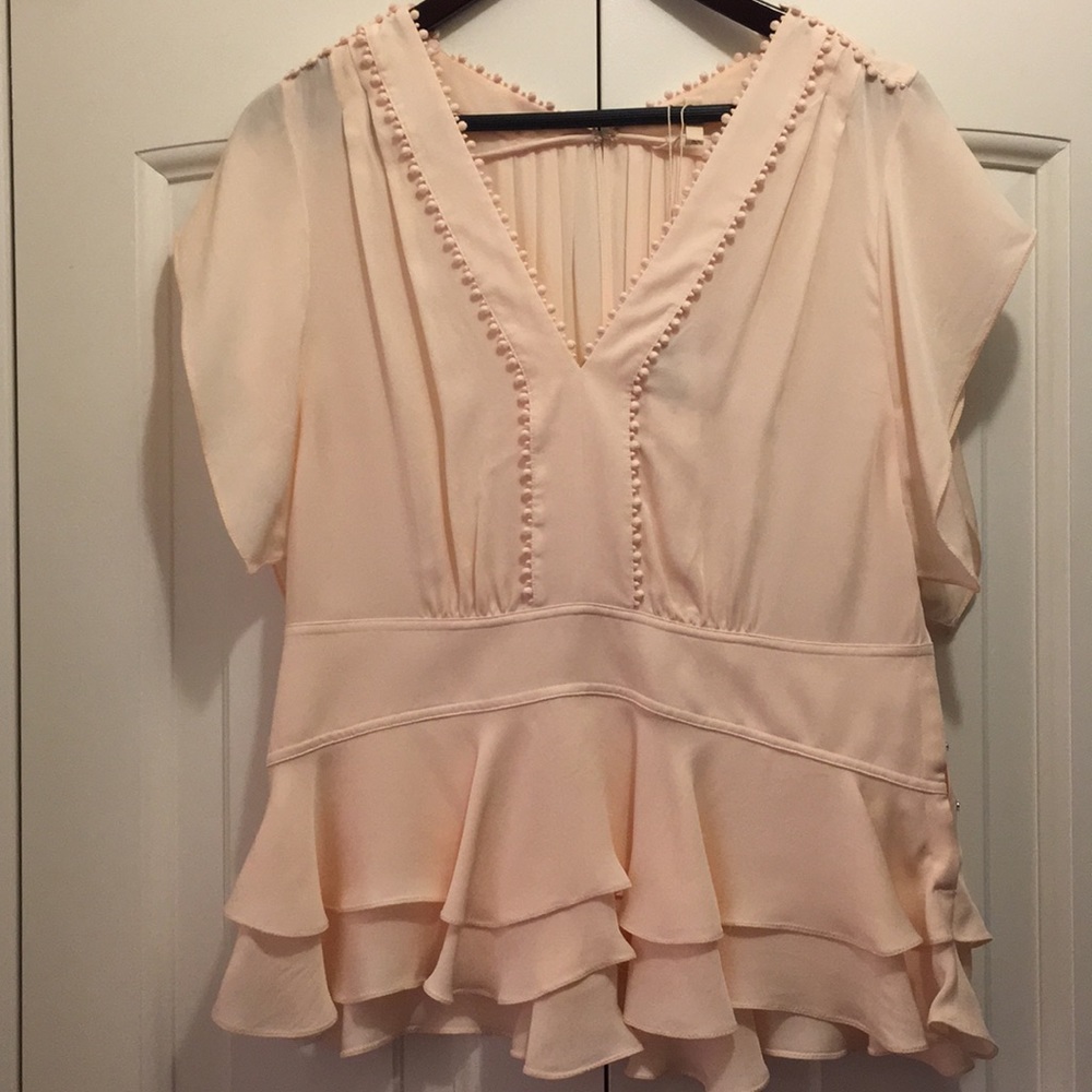 NWT Ruffle V-Neck top